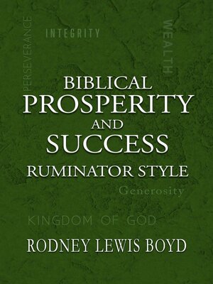 cover image of Biblical Prosperity and Success Ruminator Style